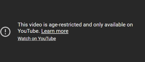 age restricted video